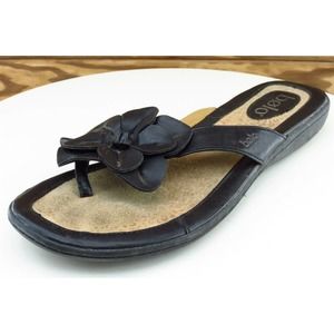 Bolo Sz 10 M Black Flip Flop‎ Synthetic Women Sandals J00909